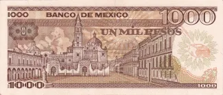 Mexico 1.000 Pesos, 1984-1985 reverse