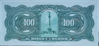 Mexico 100 Pesos, 1925-1934 reverse