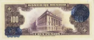 Mexico 100 Pesos, 1936 reverse