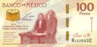 Mexico 100 Pesos, 2016-2017 P-130 obverse
