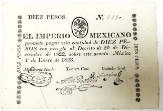 Mexico 10 Pesos, 1823 image