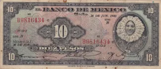 Mexico 10 Pesos, 1945 image