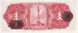 Mexico 1 Peso, 1943-1954 reverse