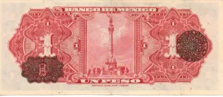 Mexico 1 Peso, 1948-1950 reverse