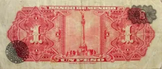 Mexico 1 Peso, 1954 reverse