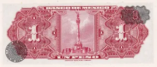Mexico 1 Peso, 1957-1970 reverse