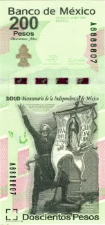 Mexico 200 Pesos, 2008 P-129 obverse