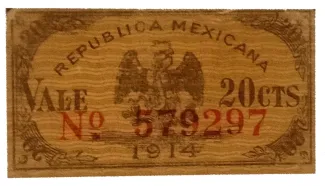 Mexico 20 Centavos, 1914 reverse