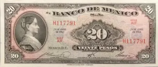 Mexico 20 Pesos, 1970 image