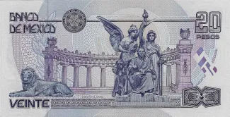 Mexico 20 Pesos, 2000 P-111 reverse