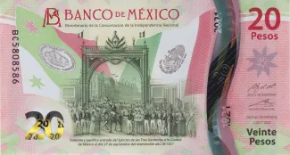 Mexico 20 Pesos, 2021-2023 obverse