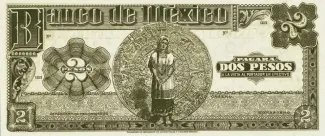 Mexico 2 Pesos, 1930 P-59 obverse