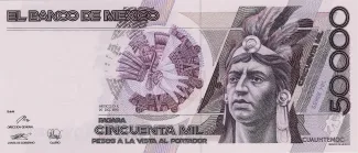 Mexico 50.000 Pesos, 1990 image