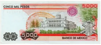 Mexico 5.000 Pesos, 1980-1985 reverse