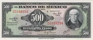 Mexico 500 Pesos, 1978 image