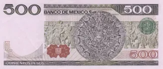Mexico 500 Pesos, 1981-1982 reverse