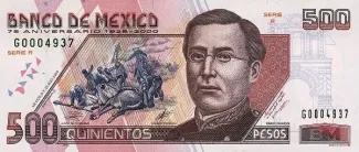 Mexico 500 Pesos, 2000 P-115 obverse