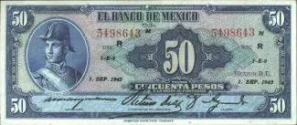 Mexico 50 Pesos, 1945 image