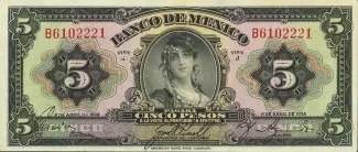 Mexico 5 Pesos, 1936 image