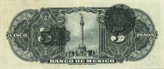 Mexico 5 Pesos, 1936 reverse