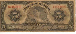 Mexico 5 Pesos, 1950 image