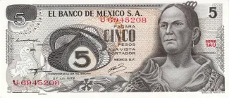 Mexico 5 Pesos, 1972 image