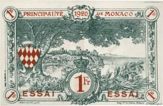 Monaco 1 Francs, 1920 P-136 reverse