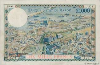 Morocco 10.000 Francs, 1955 image