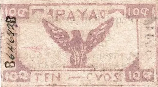 Mountain Province 10 Centavos, 1942 reverse