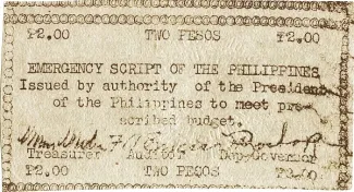 Mountain Province 2 Pesos, 1943 obverse