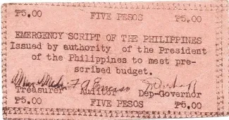 Mountain Province 5 Pesos, 1943 obverse