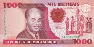 Mozambique 1.000 Meticais, 1991 obverse