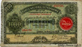 Mozambique 1.000 Réis, 1909 obverse