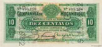 Mozambique 10 Centavos, 1933 obverse