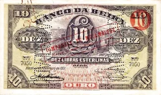 Mozambique 10 Libras, 1919 obverse