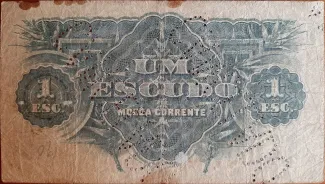 Mozambique 1 Escudos, 1919 reverse