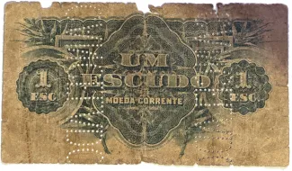 Mozambique 1 Escudos, 1919 reverse