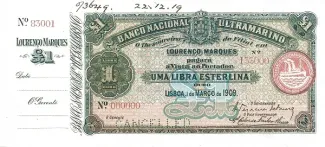 Mozambique 1 Libra, 1909 obverse