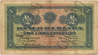 Mozambique 1 Libra, 1919 obverse