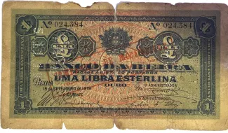 Mozambique 1 Libra, 1919 obverse