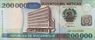Mozambique 200.000 Meticais, 2003 obverse