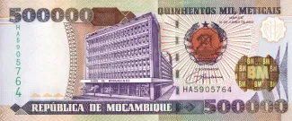 Mozambique 500.000 Meticais, 2003 obverse