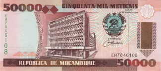 Mozambique 50.000 Meticais, 1993 obverse