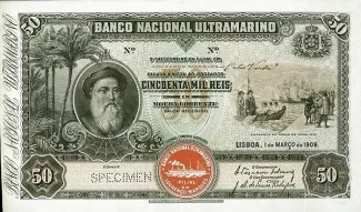 Mozambique 50.000 Réis, 1909 obverse