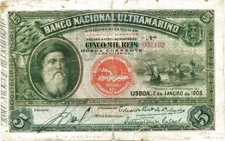 Mozambique 5.000 Réis, 1908 obverse