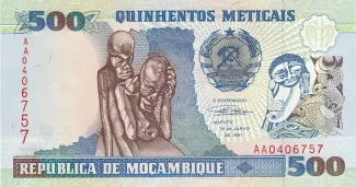 Mozambique 500 Meticais, 1991 obverse