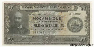 Mozambique 50 Escudos, 1938 obverse