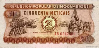 Mozambique 50 Meticais, 1980 obverse