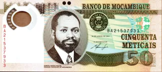 Mozambique 50 Meticais, 2011-2017 obverse