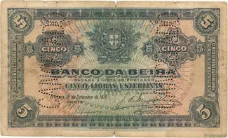 Mozambique 5 Libras, 1919 obverse